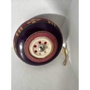 Vintage Classic Mexican Wooden Wooden Yo-Yo Red W/original String